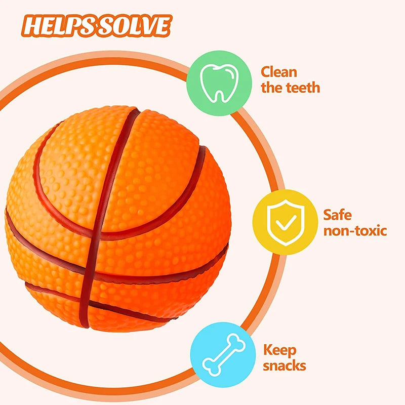 Benepaw Safe EVA Dog Ball Durable Bouncy Fetch Basketball Chew Pet Toys For Small Medium Dogs Traning Puppy Game Interactive