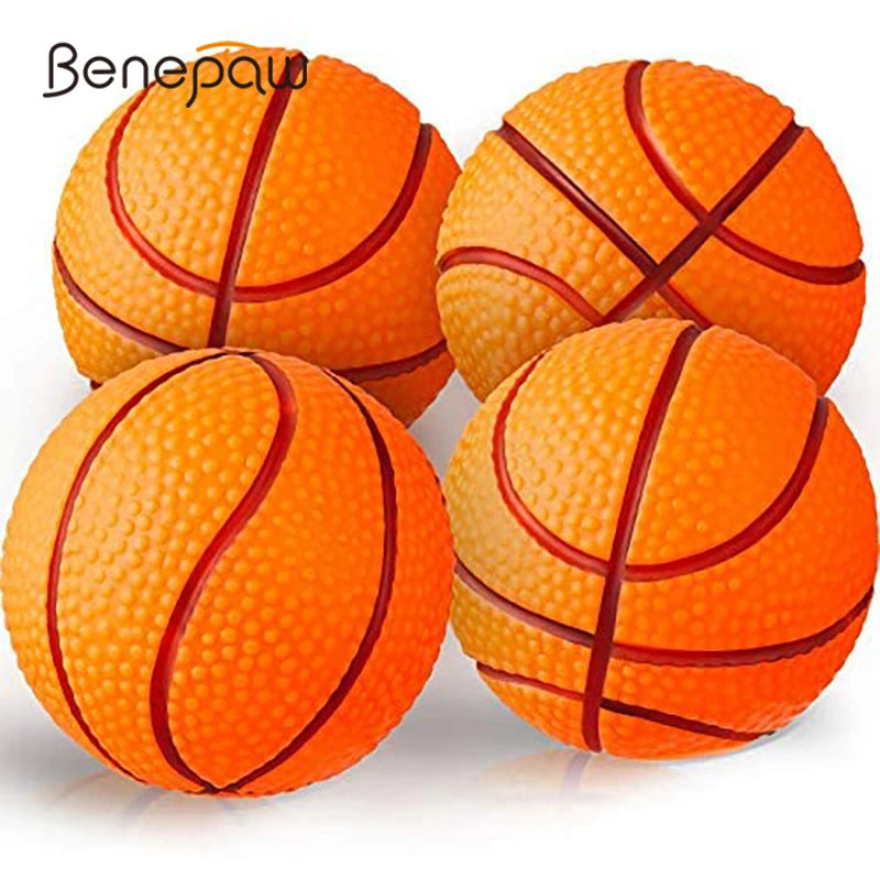 Benepaw Safe EVA Dog Ball Durable Bouncy Fetch Basketball Chew Pet Toys For Small Medium Dogs Traning Puppy Game Interactive