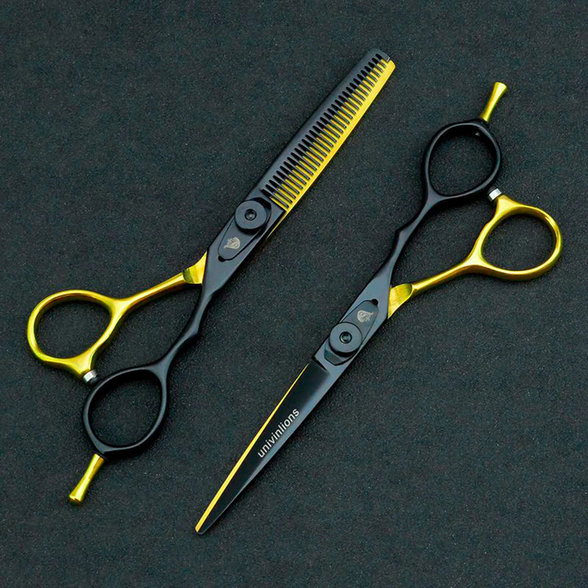 5.5/6.0" Black Gold Barber Hair Scissors Pet Grooming Scissor Dog Shears Salon Hairdressing Kit Japan Cutting Thinning Shear
