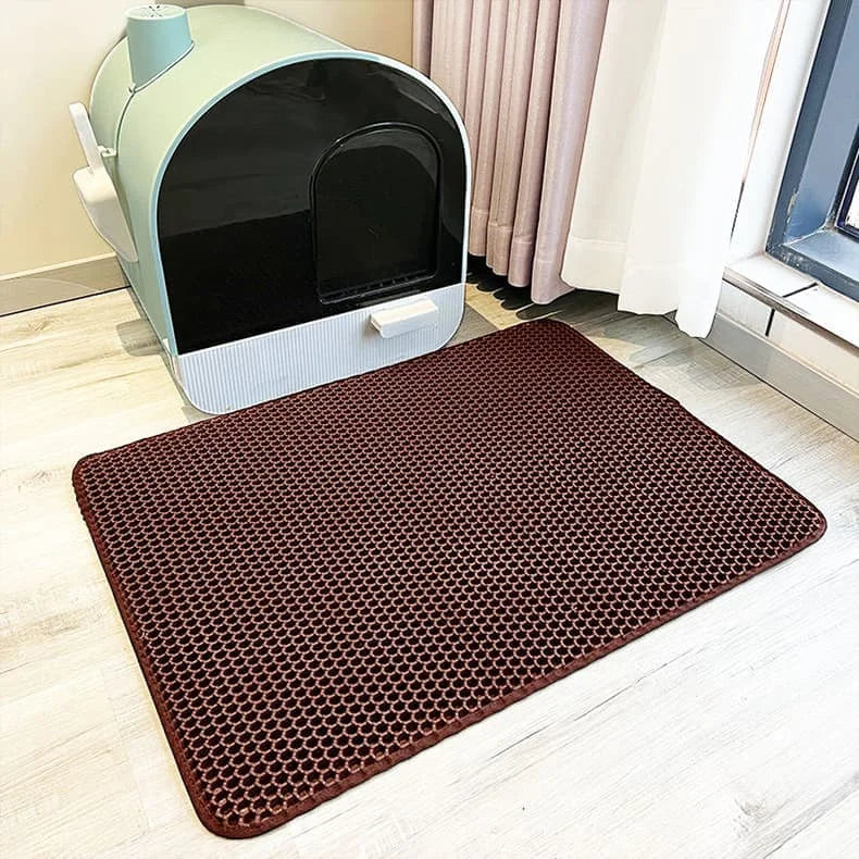 Cat Accessories Double Layer Litter Trapping Mat, Cat Stuff Washable Anti Tracking Pad, Pet Cat Supplies for Litter Box