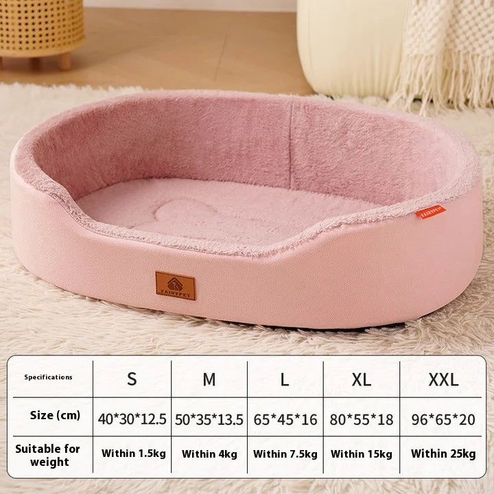 Hot Sales Four Season Universal Pet Kennel Medium Sized Dog Pet Bed Mat Detachable Lychee Skin Boat Nest Puppy Supplies Pet Beds