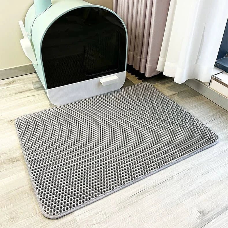 Cat Accessories Double Layer Litter Trapping Mat, Cat Stuff Washable Anti Tracking Pad, Pet Cat Supplies for Litter Box